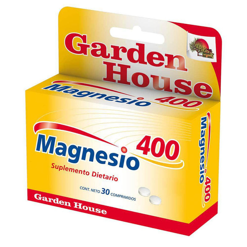Garden House Muscle Relaxation Magnesium 400 | Supports Nervous System, Bones & Immune System | 30 Tablets Ea. | Gluten-Free, Non-GMO & Allergen Free