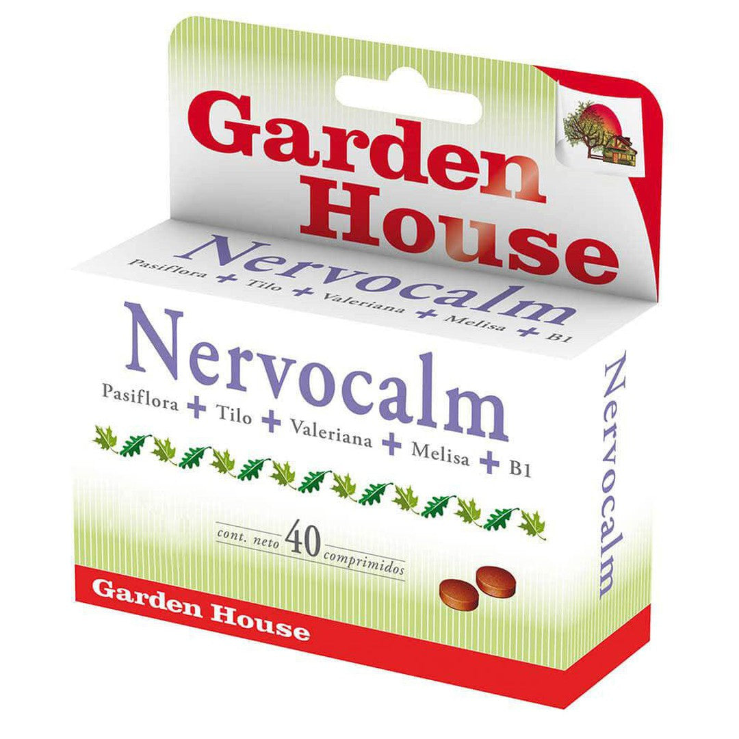Garden House Nervocalm Sedative Effect (40 Tablets Ea.) W/Valerian+Linden: Natural, Non-Habit Forming, Fast-Acting and Safe for Pregnant Women