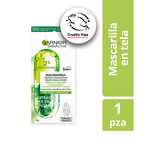 Garnier Ampoule In Detox Cloth Mask: Purify, Balance, and Hydrate Skin with Natural Ingredients