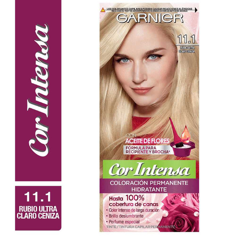 Garnier Cor Intensa Hair Coloring Kit Tone 11.1 - 45Gr / 1.58Oz with Post-Coloring Conditioner
