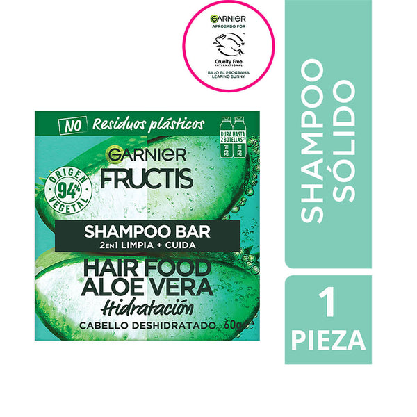 Garnier Fructis Aloe Vera Solid Shampoo 60Gr 2.02Oz ‚Natural Hair Care for Healthy Hair