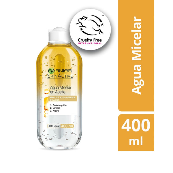 Garnier Skin Active Biphasic Micellar Water: Removes Makeup, Cleanses and Nourishes All Skin Types (400ml/13.52fl Oz)