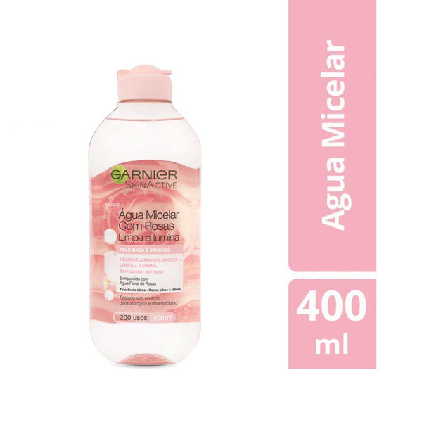 Garnier Skin Active Roses Micellar Water (400ml/13.52Fl Oz) | Paraben-Free, Dye-Free | pH-Balanced, Rich in Antioxidants, Moisturizing