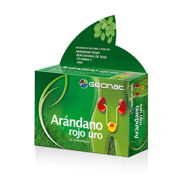 Geonat Arandano Rojo Uro (Uro Red Cranberry) - Natural Antioxidant, 30 Tablets for Urinary Tract Health & Wellness