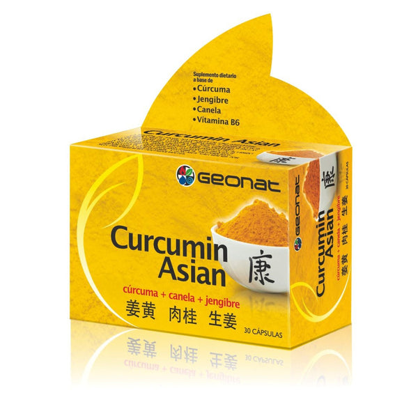 Geonat Curcumin Asin with Turmeric, Ginger, Cinnamon & Vitamin B6 - 30 Tablets - Supports Digestive, Bone, Metabolic & Cholesterol Processes