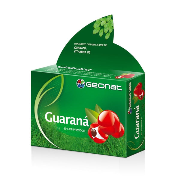 Geonat Guarana Dietary Supplement - 60 Tablets with Vitamin B6, B12, Calcium, Magnesium, Zinc, Chromium, Iron, Copper