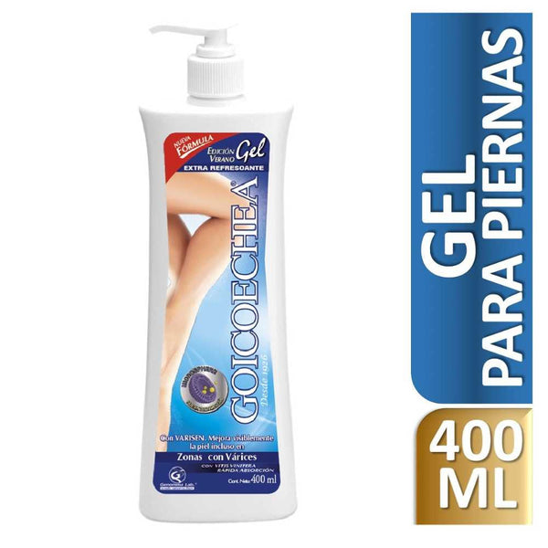Goicoechea Extra Refreshing Gel Summer Edition (400ml / 13.52fl Oz) : Natural Cooling Relief for Tired and Aching Legs