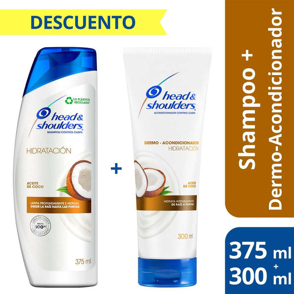 Head & Shoulders Hydration Shampoo Kit: 100% Dandruff Free* with Coconut Oil & Moisturizing Conditioner