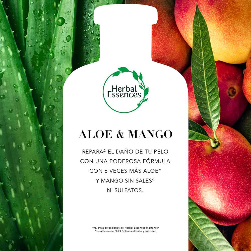 Herbal Essences Bio:Renew 6X Aloe & Mango Shampoo & Conditioner - Repairs, Protects & Strengthens Hair 250Ml / 8.45Fl Oz