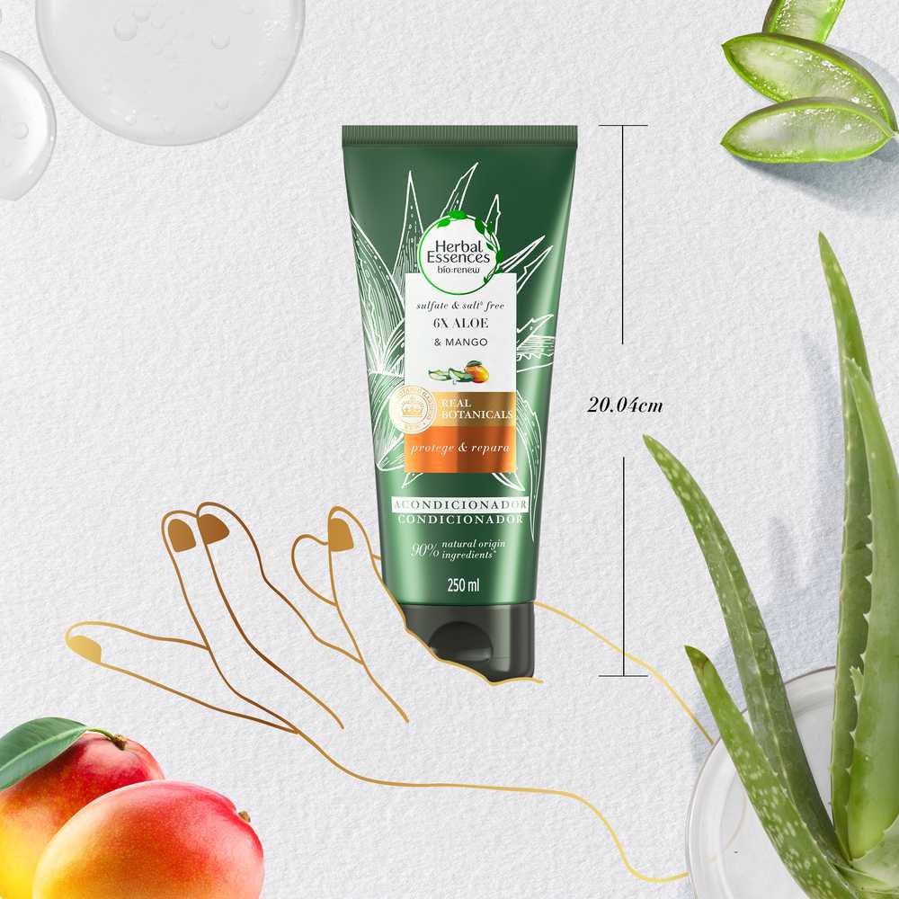 Herbal Essences Bio:Renew 6X Aloe & Mango Shampoo & Conditioner - Repairs, Protects & Strengthens Hair 250Ml / 8.45Fl Oz