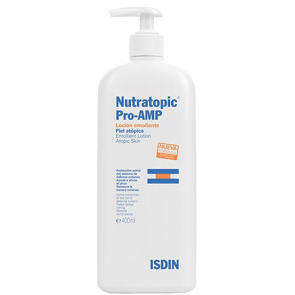 ISDIN Nutratopic Pro Amp Body Lotion (400Ml / 13.52Fl Oz) - Natural Ingredients, Hypoallergenic, Non-Comedogenic, Clinically Tested