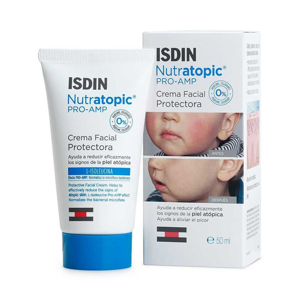 ISDIN Nutratopic Pro Amp Facial Cream (50ml / 1.69fl oz) - Natural Ingredients, L-Isoleucine, Fast Absorption and Non-Greasy for Relief from Itching