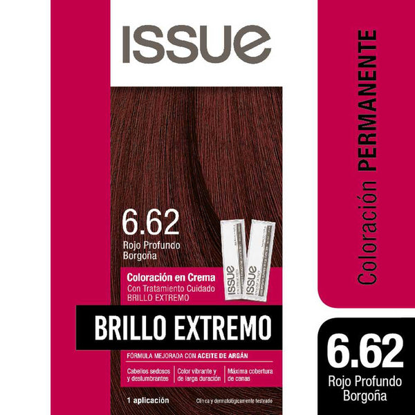 ISSUE EXTREME SHINE Colouring Kit N6.62 Burgundy Deep Red - Ammonia-Free, Long-Lasting, Natural Look & Healthy Hair