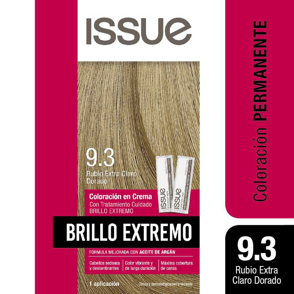 ISSUE EXTREME SHINE Colouring Kit N9.3 Extra Light Golden Blonde - Optimal Hair Protection and Long Lasting Color