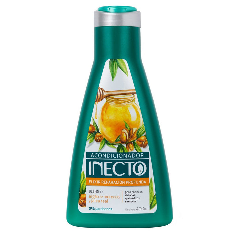 Inecto Elixir Deep Repair Conditioner+Blend W/Morocco Argan (400Ml / 13.52Fl Oz) - Protect, Repair, Strengthen, Smooth & Soften Hair