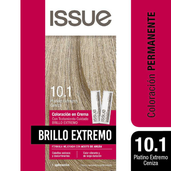 Issue Extreme Gloss Colouring Kit N10.1 Platinum End Ash (1 Pack): Long-Lasting, Easy to Apply Color with Natural Ingredients for All Hair Types