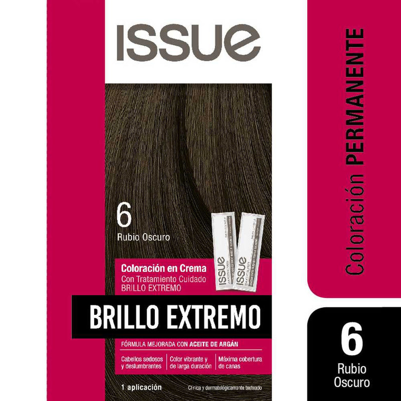 Issue Extreme Gloss Colouring Kit N6 Dark Blonde (1 Pack): Long-Lasting Color, No Ammonia, Easy Application & Results in 30 Minutes
