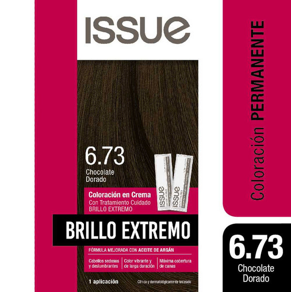 Issue Extreme Gloss Colouring Kit N6.73 Golden Chocolate (1 Pack) - Long-Lasting Color with Natural Ingredients and Vibrant Results