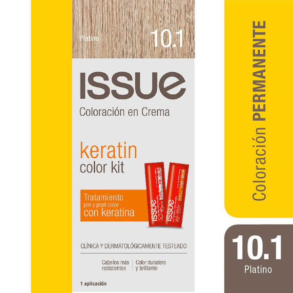 Issue Permanent Long-Lasting Issue Hair Coloring with Keratin Complex Nbr. 10.1 - Professional Kit with Ammonia, PPD & Paraben Free Formula