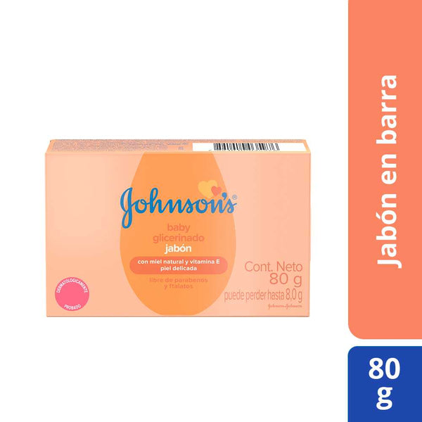 Johnson's Baby Glycerinated Bar Soap: Natural Honey & Vitamin E Enriched, Hypoallergenic & pH Balanced, Paraben, Phthalate & Dye Free
