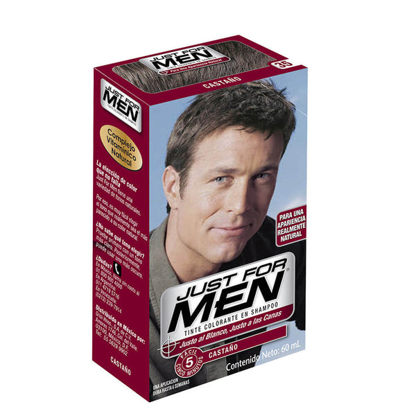 Just For Men Chestnut Colour Shampoo (1 Pack): Ammonia-free Formula to Cover Gray Hair with Natural-Looking Tones