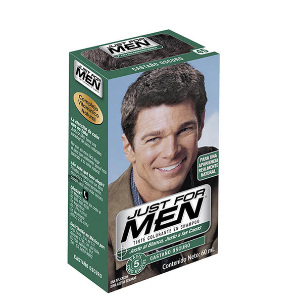 Just For Men Dark Brown Color Shampoo (1 Pack): Ammonia-Free Formula for Natural Color Results and Long Lasting Results