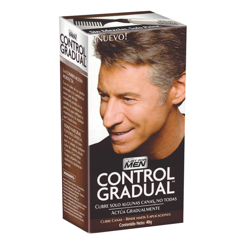 Just For Men Gradual Grey Covers Colouring Kit (40Gr / 1.41Oz) - Ammonia-Free, Natural-Looking Color, Easy to Use, Lasts Up to 6 Weeks