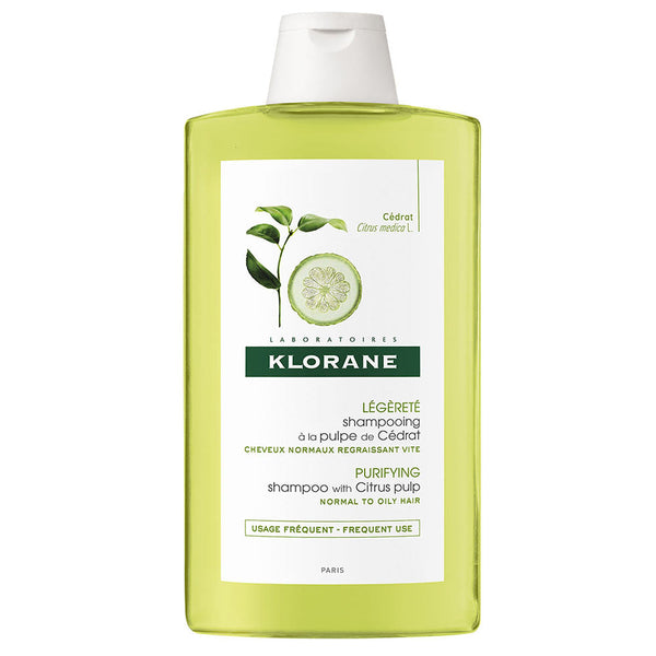 Klorane Cedrat Pulp Shampoo (400Ml / 13.52Fl Oz): Neutralizes Water Hardness, Provides Shine, and Regulates Sebum and Vitality Production