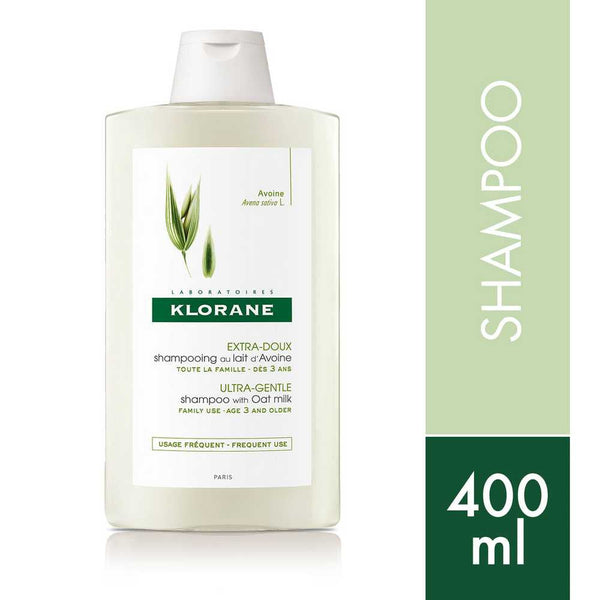 Klorane Oat Milk Shampoo (400Ml / 13.52Fl Oz) - Soothes, Softens, Cleanses & Nourishes Hair - Hypoallergenic & Fragrance Free