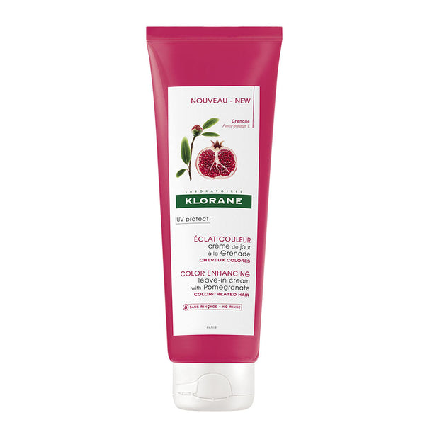 Klorane Pomegranate Day Cream (125Ml / 4.22Fl Oz) - Nourish Hair Fibers, Intensify Color, Enhance Shine & Protect Coloring with UV Filter