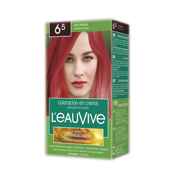 L'Eau Vive Hair Coloring Kit Nbr. 6.5 Intense Red (1 Unit): Professional-Grade, Natural-Looking Color, Easy to Use & Long-Lasting