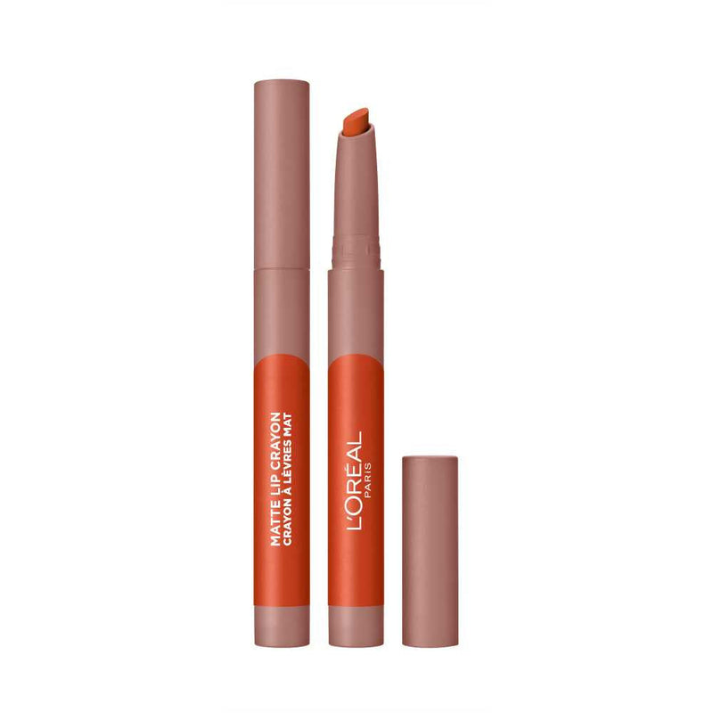 L'Oreal Paris Matte Lip Crayon Mon Cinnamon 106 (1.3G / 0.04Oz)- Rich Color, Long-Lasting, Smudge-Proof Formula