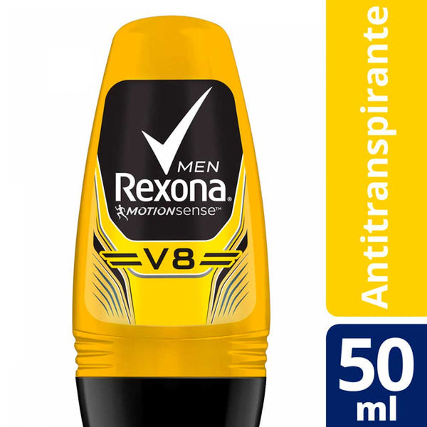 Long Lasting Protection: Rexona V8 Roll-On Antiperspirant Deodorant (50Ml/1.69Fl Oz) With MotionSense Technology