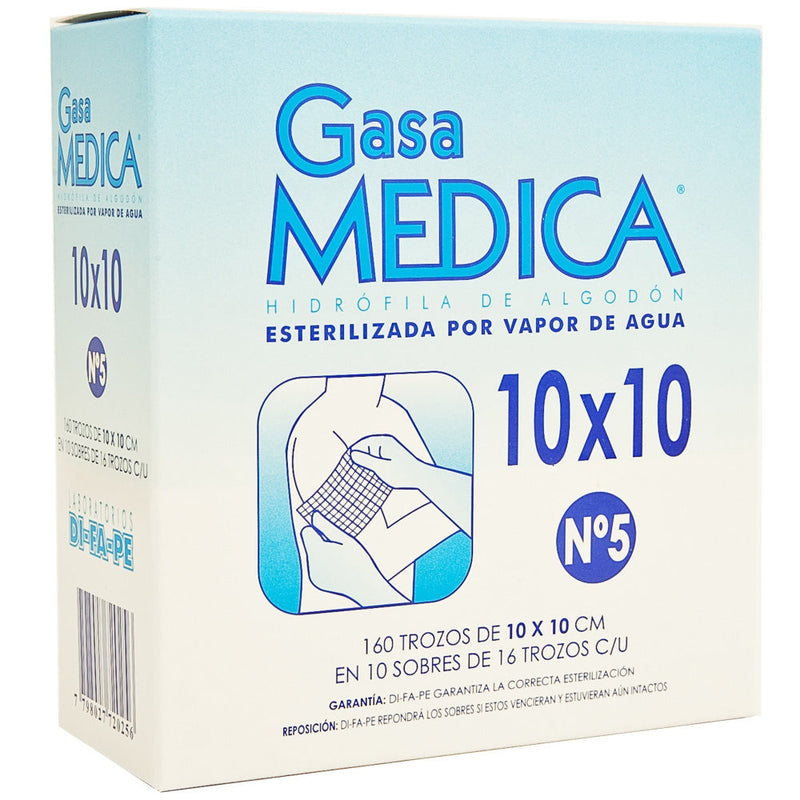 Medica GAUZE BOX N5 30x30 (2 Envelopes): Soft, Latex-Free & Breathable Medical Grade Gauze Material