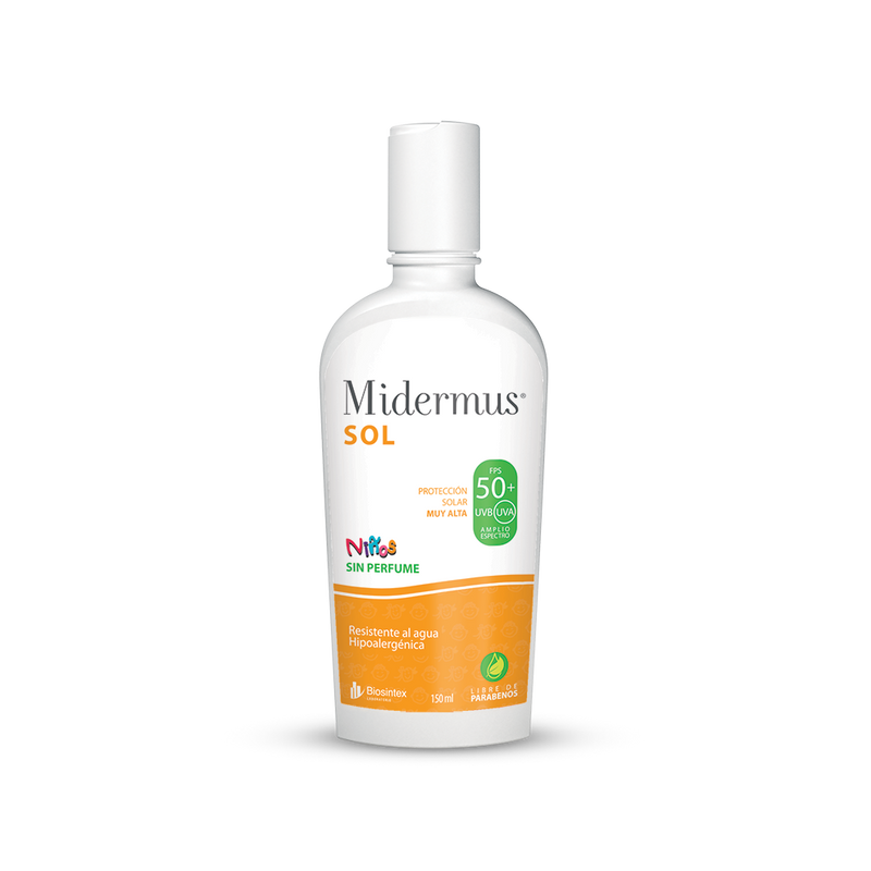 Midermus Kids Sunscreen Emulsion with Vitamin E and FPS50 - 150Gr/5.29Oz - Hypoallergenic & Photostable UV Protection