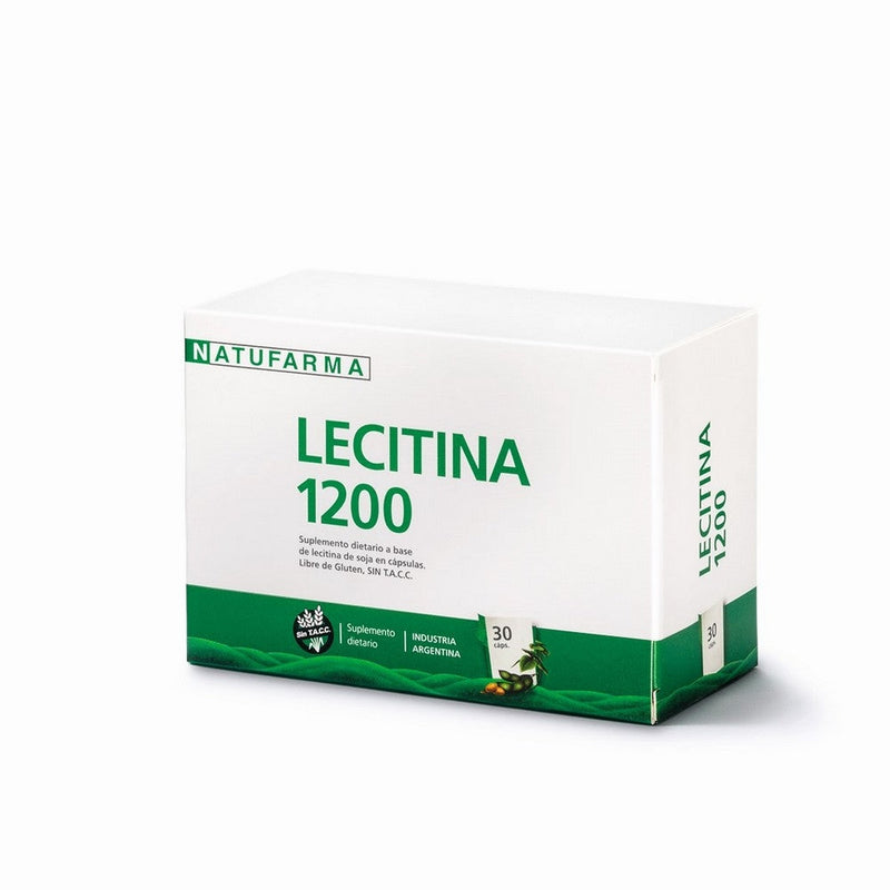 Natufarma Lecithin 1200mg - 30 Units: Natural Source of Choline & Inositol for Healthy Brain, Heart, Liver & Digestion