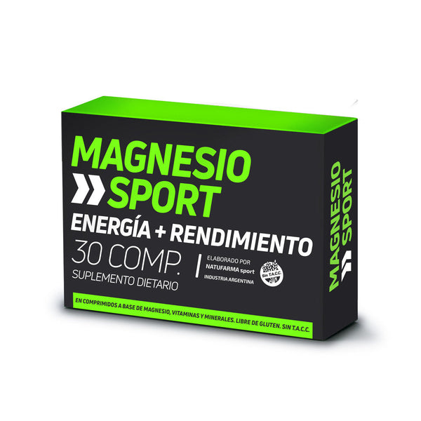 Natufarma Magnesium Sport - 30 Tablets for Fast-Acting, Long-Lasting Relief from Cramps & Contractures