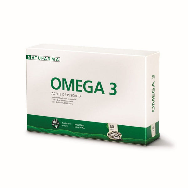 Natufarma Omega 3 60 Tablets - 1000 mg EPA & DHA, Non-GMO, Gluten-Free & Vegan Friendly