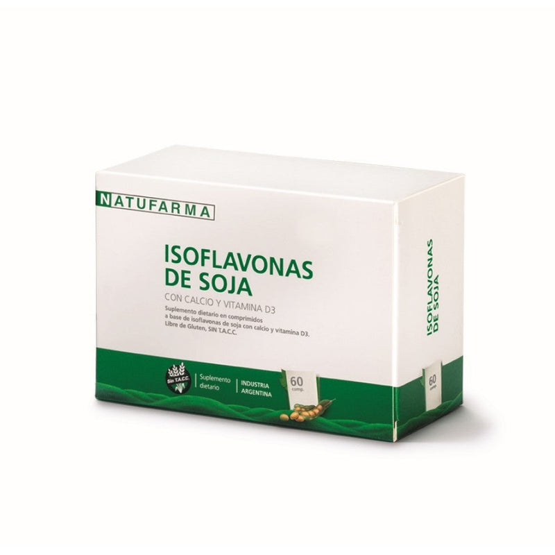 Natufarma Soy Isoflavones for Hot Flashes & Menopause Sweats: 60 Tablets, Non-GMO, Gluten-Free, Made in USA