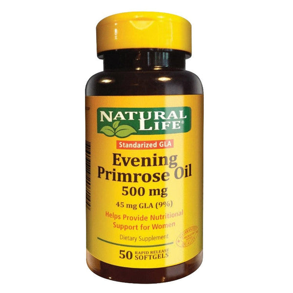 Natural Life Primrose Oil Dietary Supplement ‚50 Tablets for Heart, Immune, Skin & Joint Health