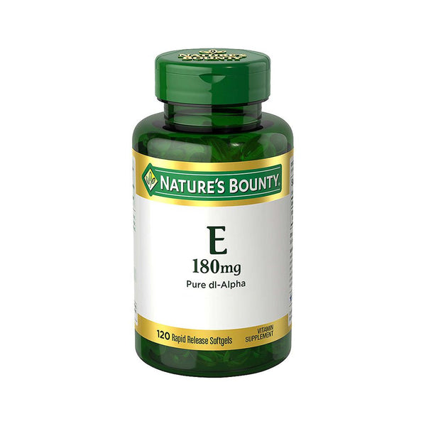Natures Bounty Antioxidant Vitamin E Supplement: 180mg Per Softgel, 120 Softgels Per Bottle, Non-GMO & Gluten Free