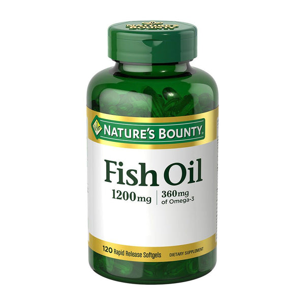 Natures Bounty Fish Oil Supplement (60 Tablets Ea.): Natural Omega-3s for Cardiovascular, Brain, Joint, Skin & Hair Health