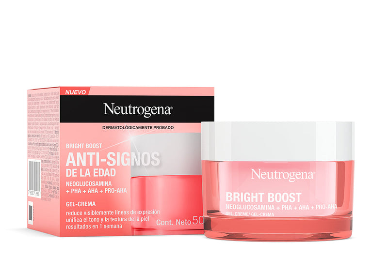 Neutrogena Bright Boost Anti-Aging Facial Gel-Cream (50gr / 1.69oz): Hydrate, Brighten and Reduce Fine Lines & Wrinkles