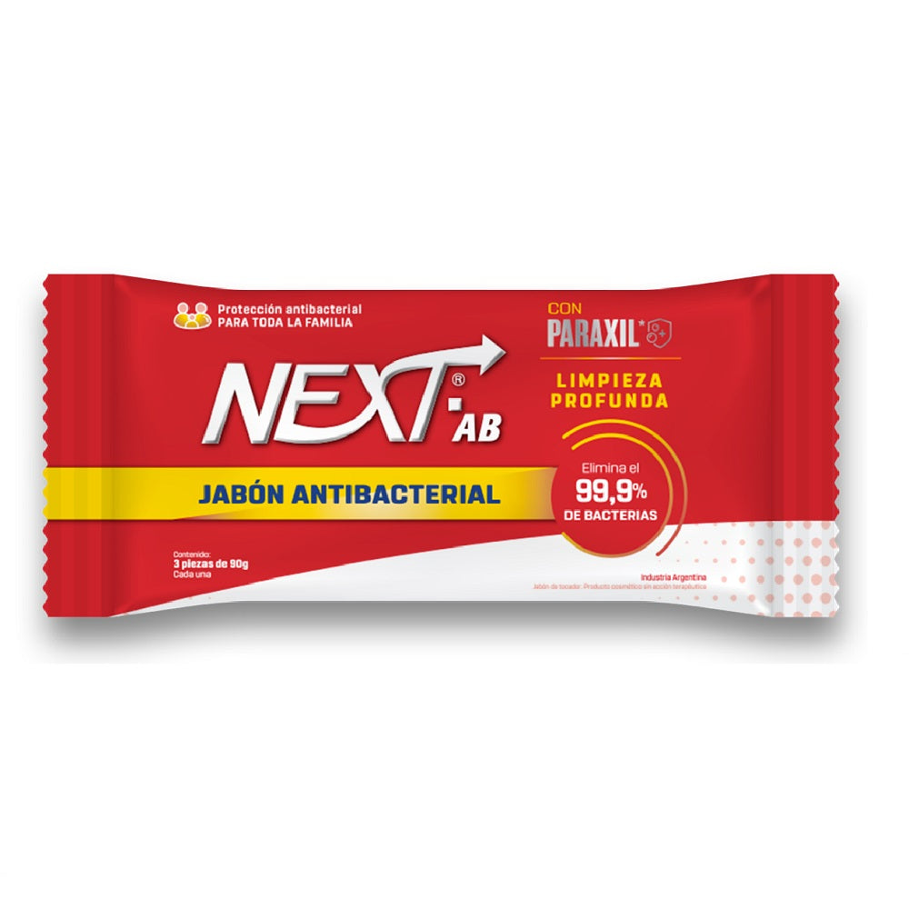 Next Ab Soap X 3 Units (270Gr/9.12Oz): Natural, Moisturizing, Antibacterial