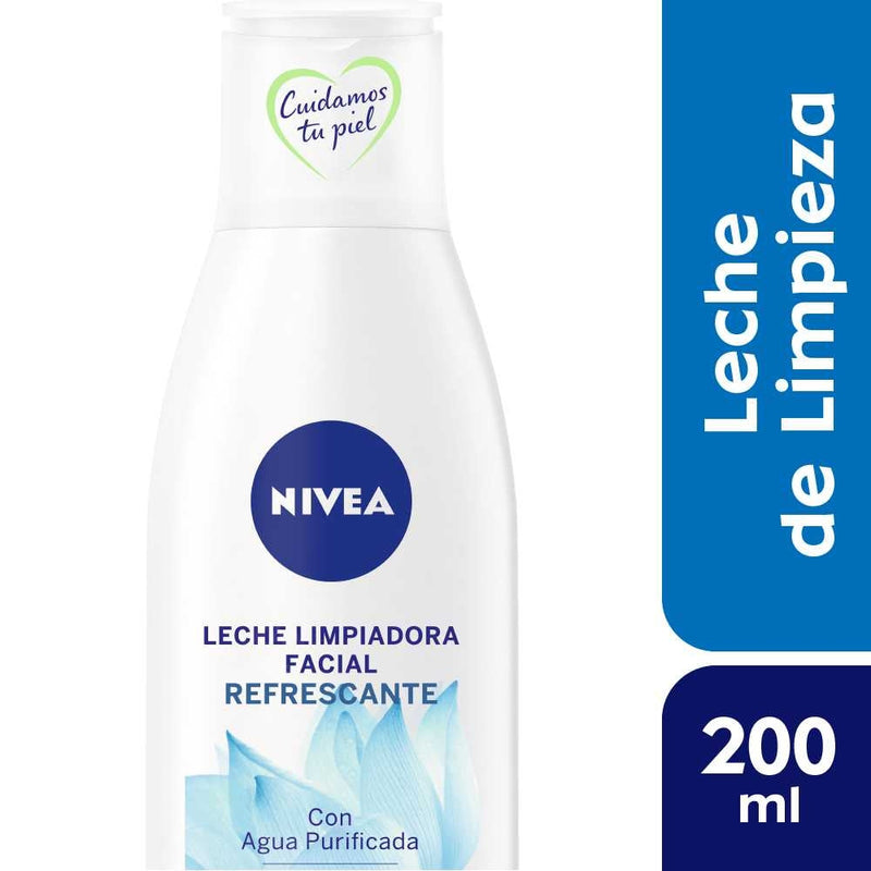 Nivea Aqua Effect Cleansing Facial Milk For Normal Skin - Deep Cleansing, Removes Makeup, Maintains Natural Moisture Balance (200Ml / 6.76Fl Oz)