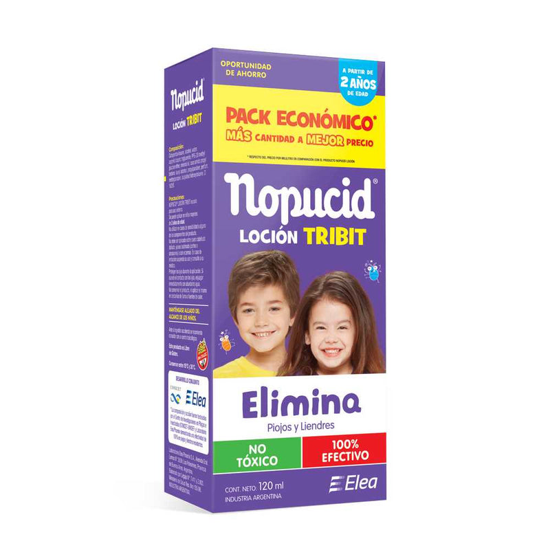 Nopucid Tribit Lotion: Safely and Easily Remove Lice and Nits in Minutes - No Parabens, Phthalates, Sulfates or Alcohol