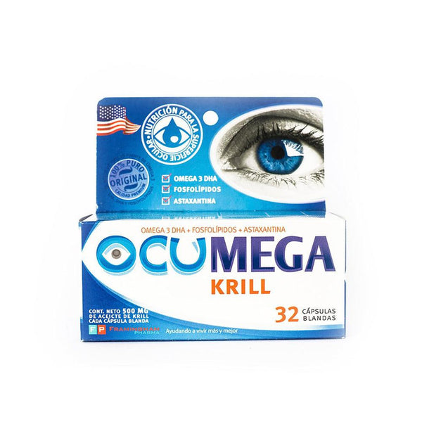 Ocumega Krill Oil For Dry Eyes W/ Omega 3 (Dha And Epa), Phospholipids And Astaxanthin (Softgel Count 32-64-96)
