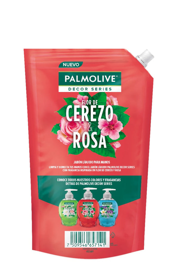 Palmolive Cherry & Rose Liquid Soap - Dermatologically Tested, pH-Balanced, Non-Drying Formula 800ml / 27.05fl oz