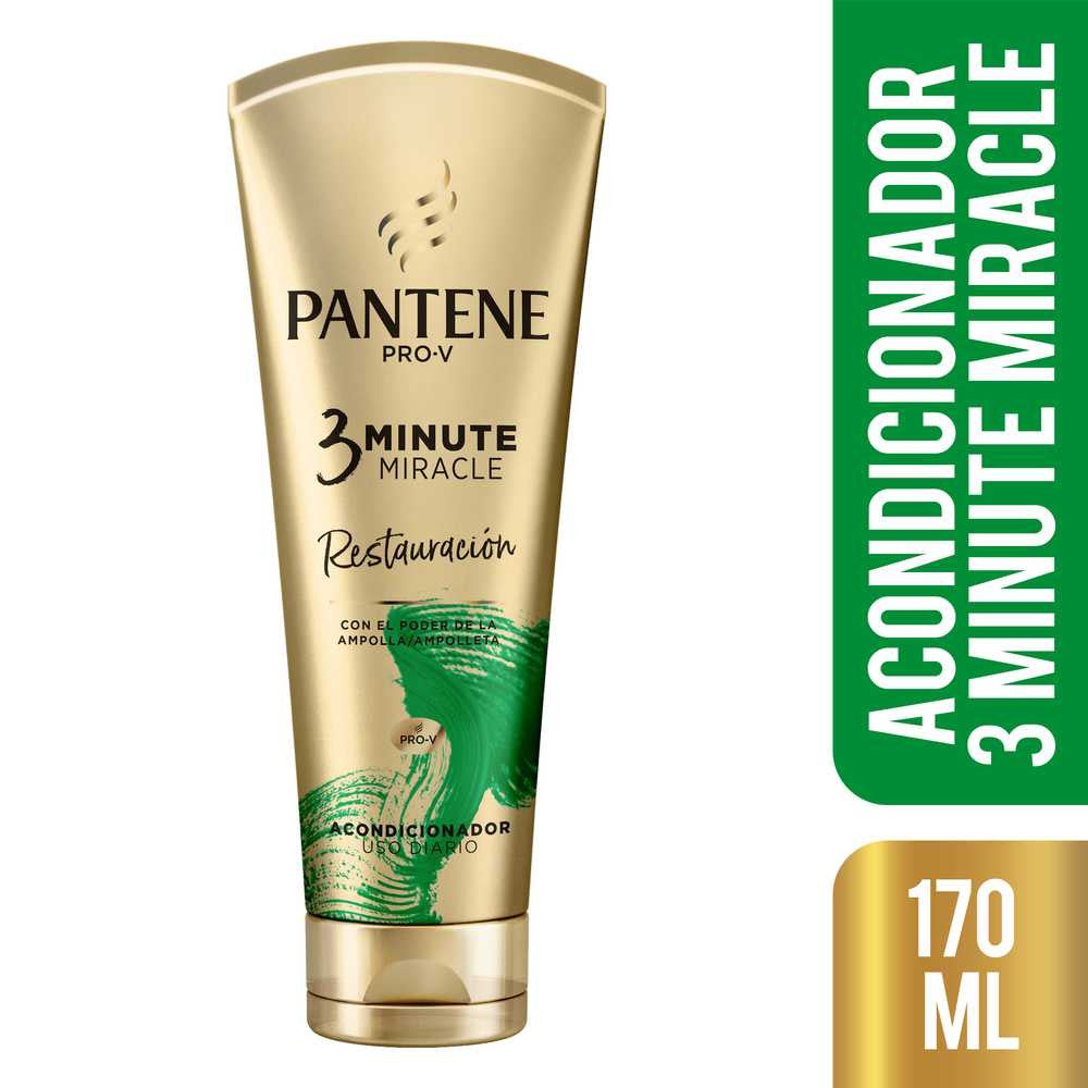 Pantene 3 Minute Miracle Restoration Conditioner - Pro-Vitamin B5 & Antioxidants - Paraben-Free & Color-Safe - 170Ml / 5.74Fl Oz
