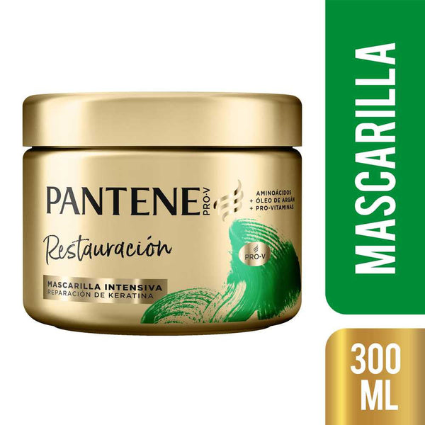 Pantene Intensive Pro V Restoration Mask - Argan Oil, Castor Oil & Pro-Vitamins for Hair Repair, Hydration & Protection 300Ml / 10.14Fl Oz